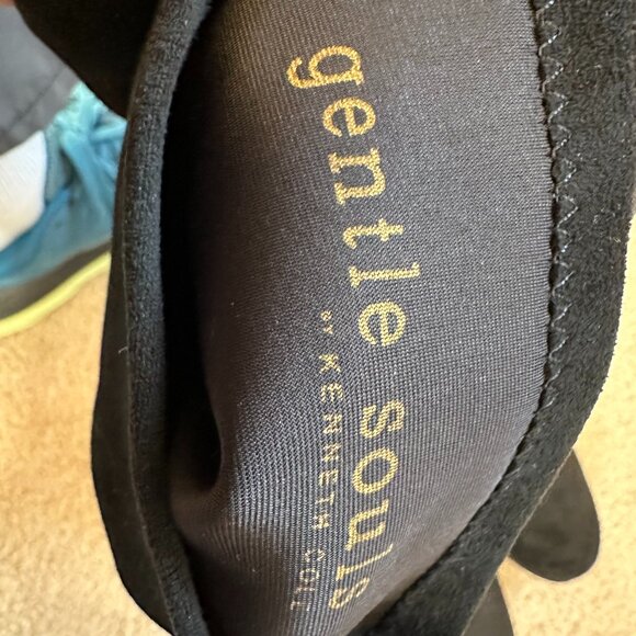 GENTLE SOLES by Kenneth Cole Tall Black Fabric Zip Up Size 8.5